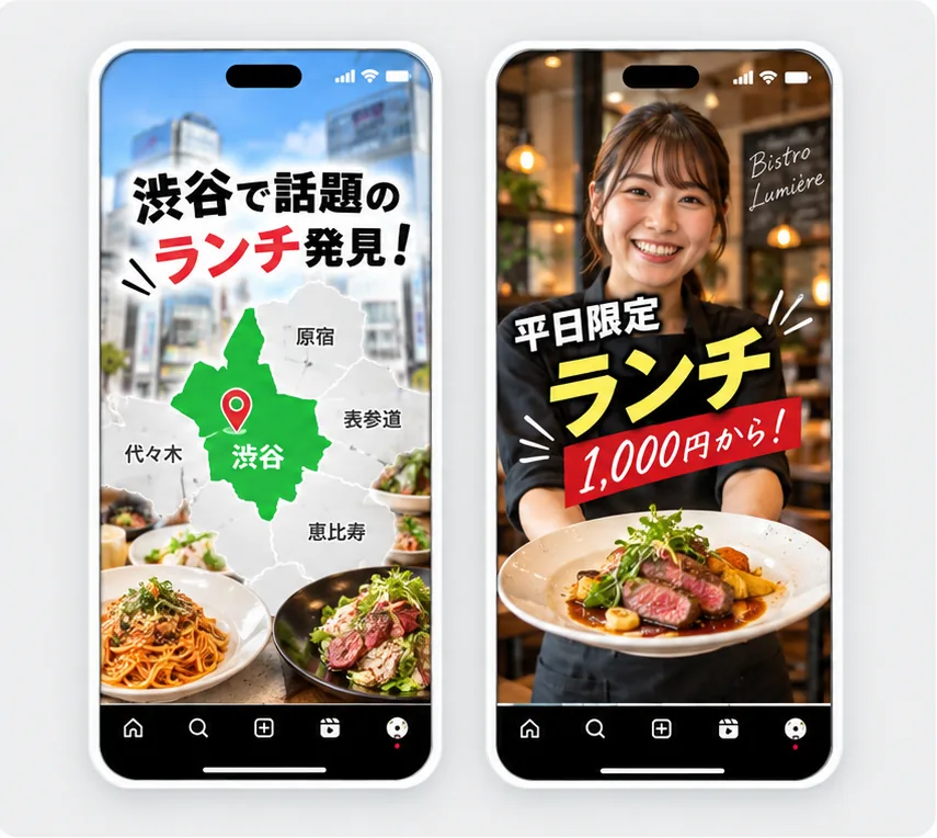 Bistro Lumière様のInstagramリール投稿の画面例